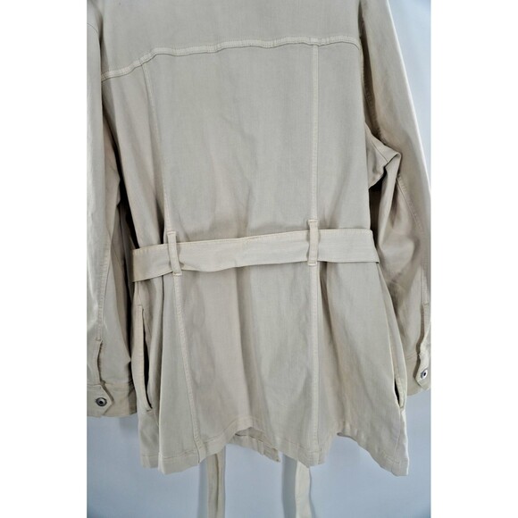 J. Jill Chino Women's Journey Trench Jacket Stylish, Lightweight Beige Size 2X - Picture 7 of 12